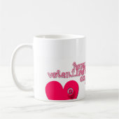 Mug Coeur Heureuse Sainte-Valentin et petite échelle (Gauche)