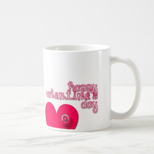 Mug Coeur Heureuse Sainte-Valentin et petite échelle (Droite)