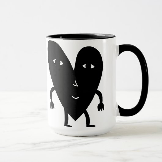 Mug Coeur heureux de soleil de bonheur (Droite)