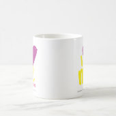 Mug Coeur I je pourpre/jaune (Centre)
