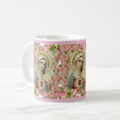 Mug Coeur impeccable des roses roses de Mary (Devant gauche)