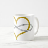 Mug Coeur Infinity Gold Silver (Devant droit)