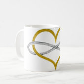 Mug Coeur Infinity Gold Silver (Devant gauche)