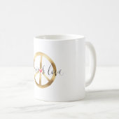 Mug Coeur inspiré de signe de paix d'or (Devant droit)