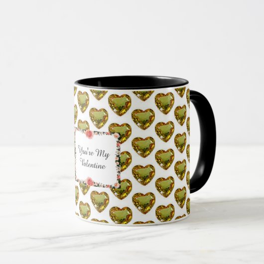 Mug Coeur jaune (Devant droit)