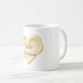 Mug Cœur Jaune Bonjour Soleil (Devant droit)