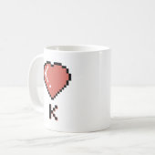 Mug Coeur King contour noir (Devant gauche)