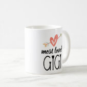 Mug Coeur le plus aimé Gigi (Devant droit)