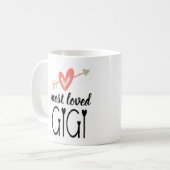 Mug Coeur le plus aimé Gigi (Devant gauche)