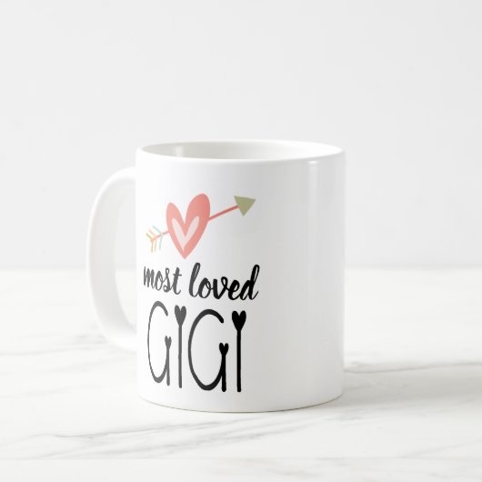 Mug Coeur le plus aimé Gigi (Devant gauche)