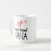Mug Coeur le plus aimé Nana (Devant gauche)