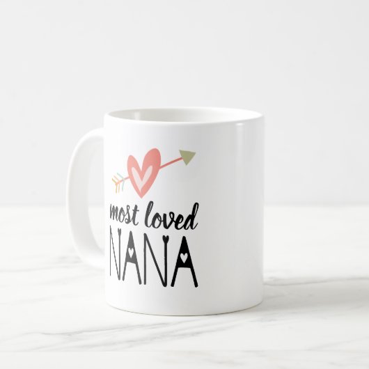 Mug Coeur le plus aimé Nana (Devant gauche)