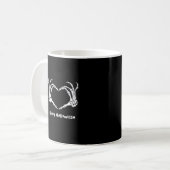 Mug Coeur main squelette éffrayant avec "Happy Hallowe (Devant gauche)