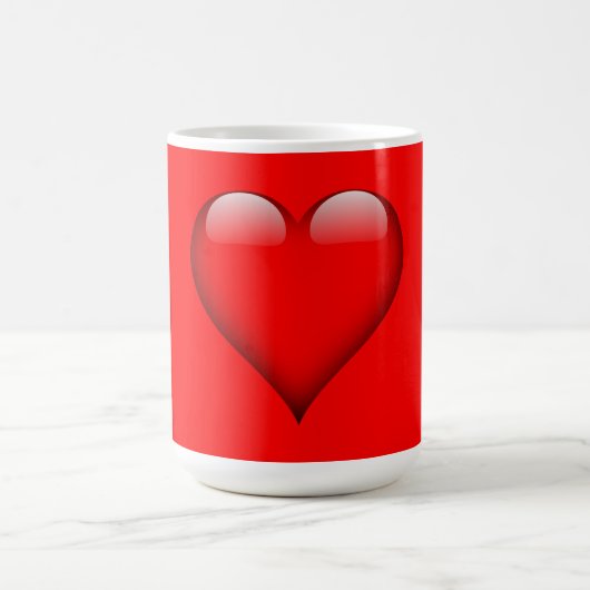 Mug Coeur Mariage d'amour Arrière - plan rouge (Centre)