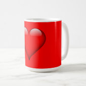 Mug Coeur Mariage d'amour Arrière - plan rouge (Devant droit)