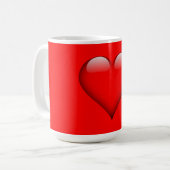 Mug Coeur Mariage d'amour Arrière - plan rouge (Devant gauche)