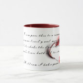 Mug Coeur métallique avec sonnet de Shakespeare 18 Caf (Centre)