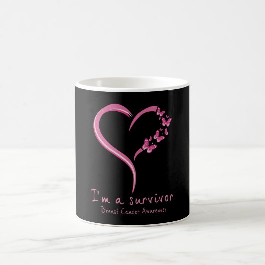 Mug Coeur mignon Je suis un survivant Conscience du ca (Centre)