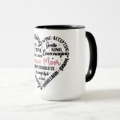 Mug Cœur Mignon/Maman Bonus (Devant droit)
