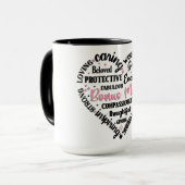 Mug Cœur Mignon/Maman Bonus (Devant gauche)