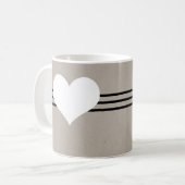 Mug Coeur moderne beige (Devant gauche)