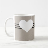 Mug Coeur moderne beige (Gauche)