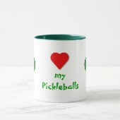 Mug Coeur mon Pickleballs - (Centre)