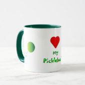 Mug Coeur mon Pickleballs - (Devant gauche)