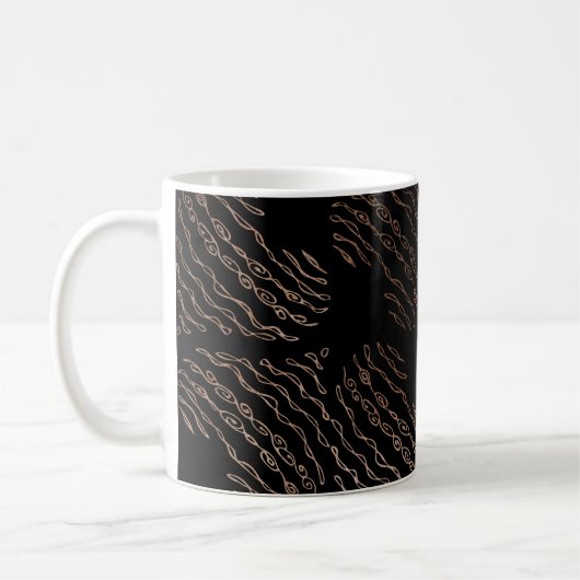 Mug Coeur motif sans couture ornement Saint-Valentin (Gauche)