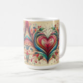 Mug Coeur multicolore (Devant droit)