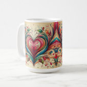 Mug Coeur multicolore (Devant gauche)