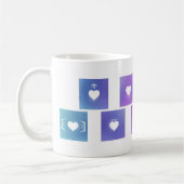 Mug Coeur Musique Notation Amour Langue (Gauche)