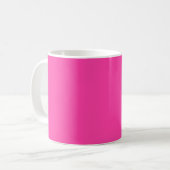Mug Cœur noir "Amour" sur rose fuchsia (Devant gauche)