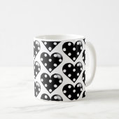 Mug Coeur noir avec Pois (Devant droit)