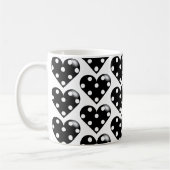 Mug Coeur noir avec Pois (Gauche)