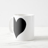 Mug Coeur noir mignon (Devant gauche)