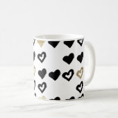 Mug Coeur Noir & Or (Devant droit)