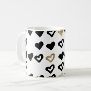 Mug Coeur Noir & Or
