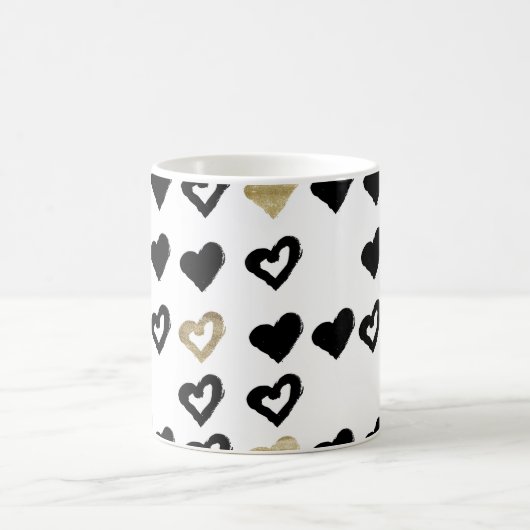 Mug Coeur Noir & Or (Centre)