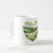 Mug Coeur Or Collines d'Herbe Verte (Devant gauche)