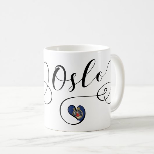 Mug Coeur Oslo Mug, norvégien (Devant droit)