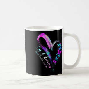 Mug Coeur papillon Je suis un survivant Prévention du