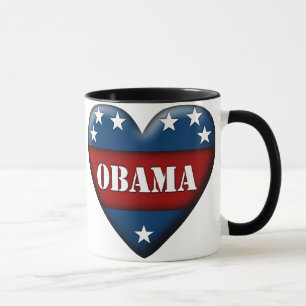 Mug coeur patriotique d'obama