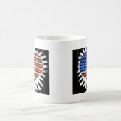 Mug Coeur patriotique en forme de drapeau américain né (Centre)