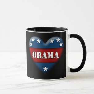 Mug coeur patriotique obama