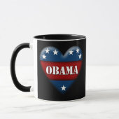 Mug coeur patriotique obama (Gauche)