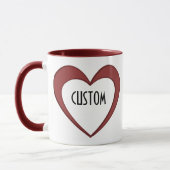 Mug Coeur personnalisé (Gauche)
