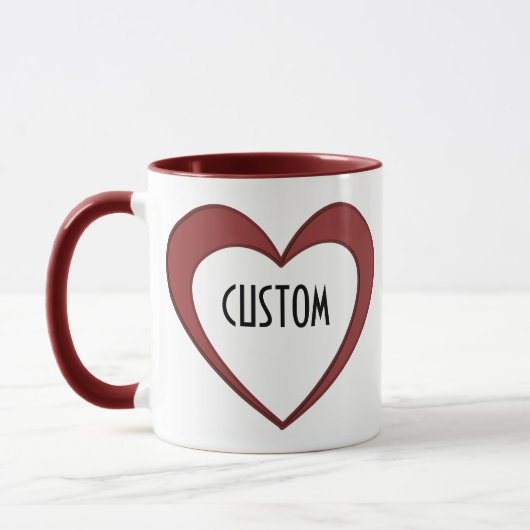 Mug Coeur personnalisé (Gauche)
