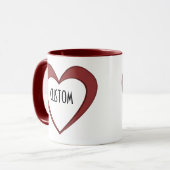 Mug Coeur personnalisé (Devant gauche)