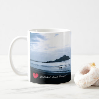Mug Coeur personnalisé St Michaels Mont Cornwall + Che
